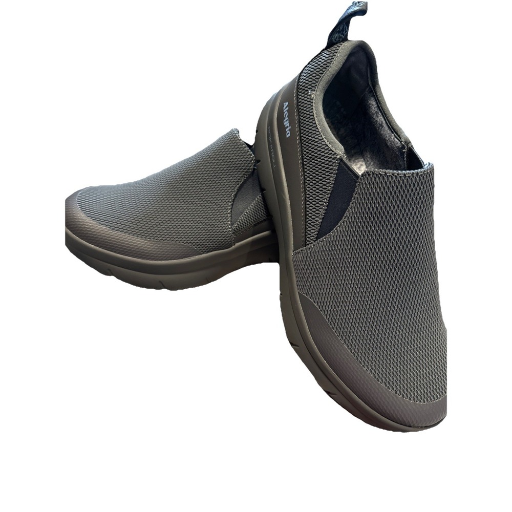 Alegria NEW Gray Slip-On Sneakers Shift Lead Slip Resistant Rock N‎ Roll Euro 39